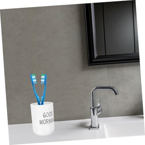 LABRIMP Bathroom Tumbler Cup for Toothbrush and Makeup Brush Organizer White
