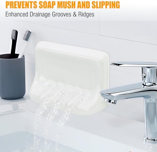 4x4 Tile Wall Soap Holder with Drainage Design