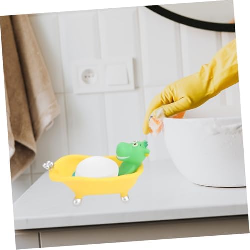 2 pc Cute Cartoon Bathtub Soap Dish Holder