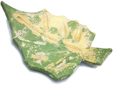 Green Ceramic Soap Dish Handmade Eco-Friendly