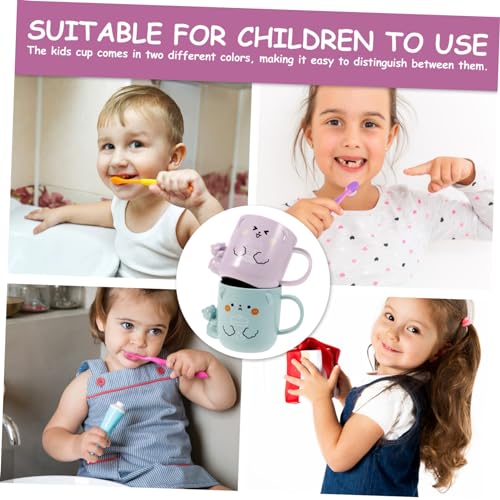 Plastic Cup Toddler Set 2PCS Kids Tooth Brush Holder