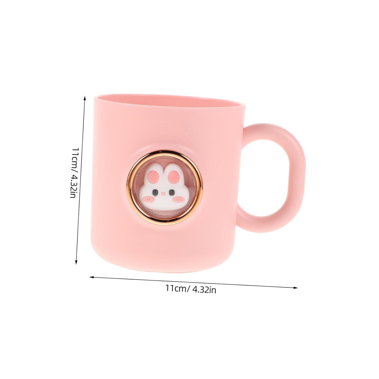 PLAFOPE Cute Bunny Cartoon Toothbrush Cup with Handle