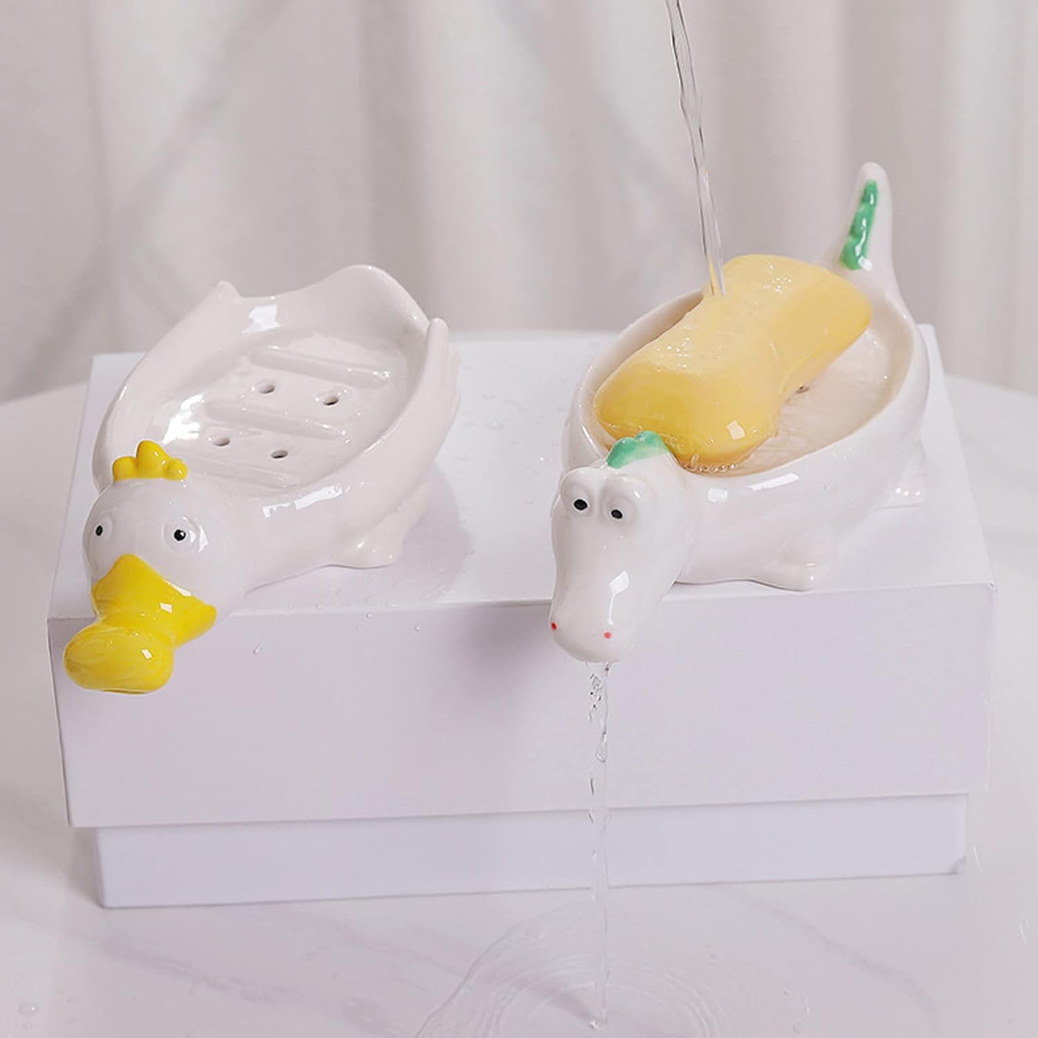 Cool Ceramic Soap Dish Duck Design for Bathroom Decor