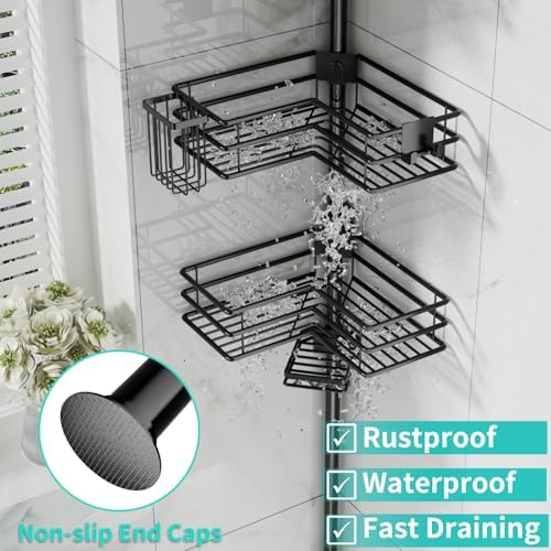 HapiRm Corner Shower Organizer