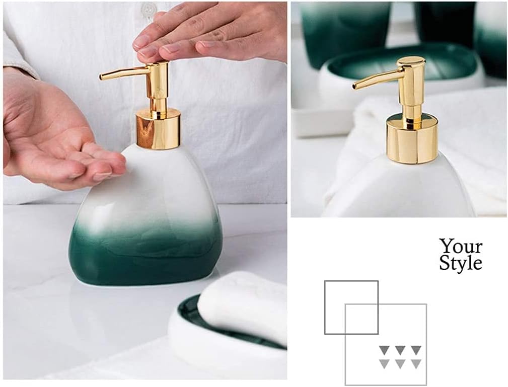 GRADIENT GRAY FASHION SOAP DISPENSER SET 450ML BATHROOM ACCESSORY