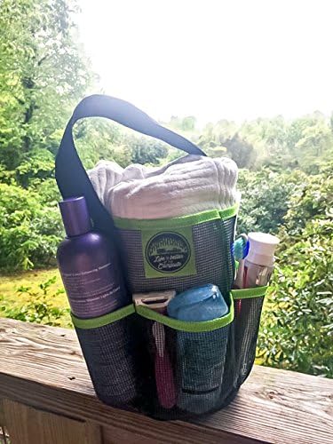 Camco Shower Caddy Black Green Mesh 1