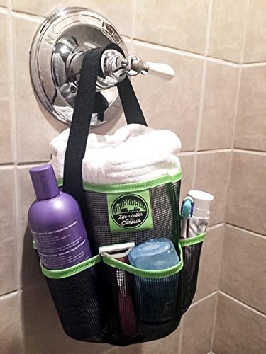 Camco Shower Caddy Black Green Mesh 1