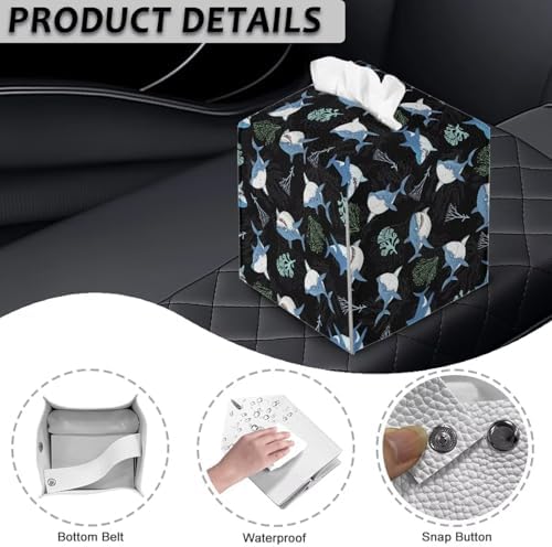 Sturdy PU Leather Tissue Box Cover for WomenGirls - Easy to Use Durable