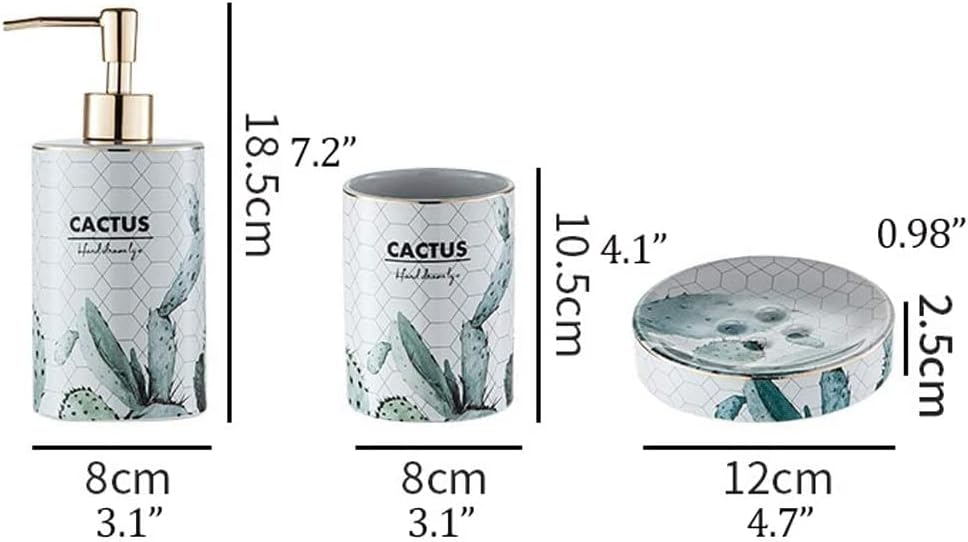 Bath Cactus Dispensers Set 400ML for Home Use