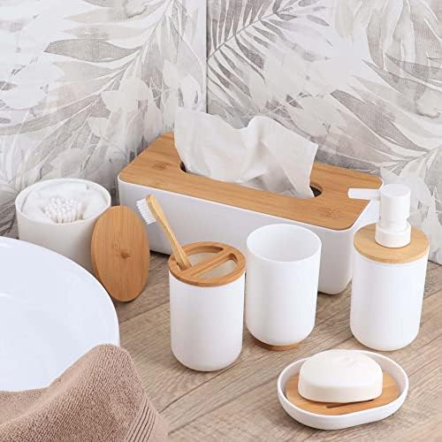 EVIDECO Bamboo Vanity Tumbler - 10 fl oz Capacity - Durable Bamboo PS Design