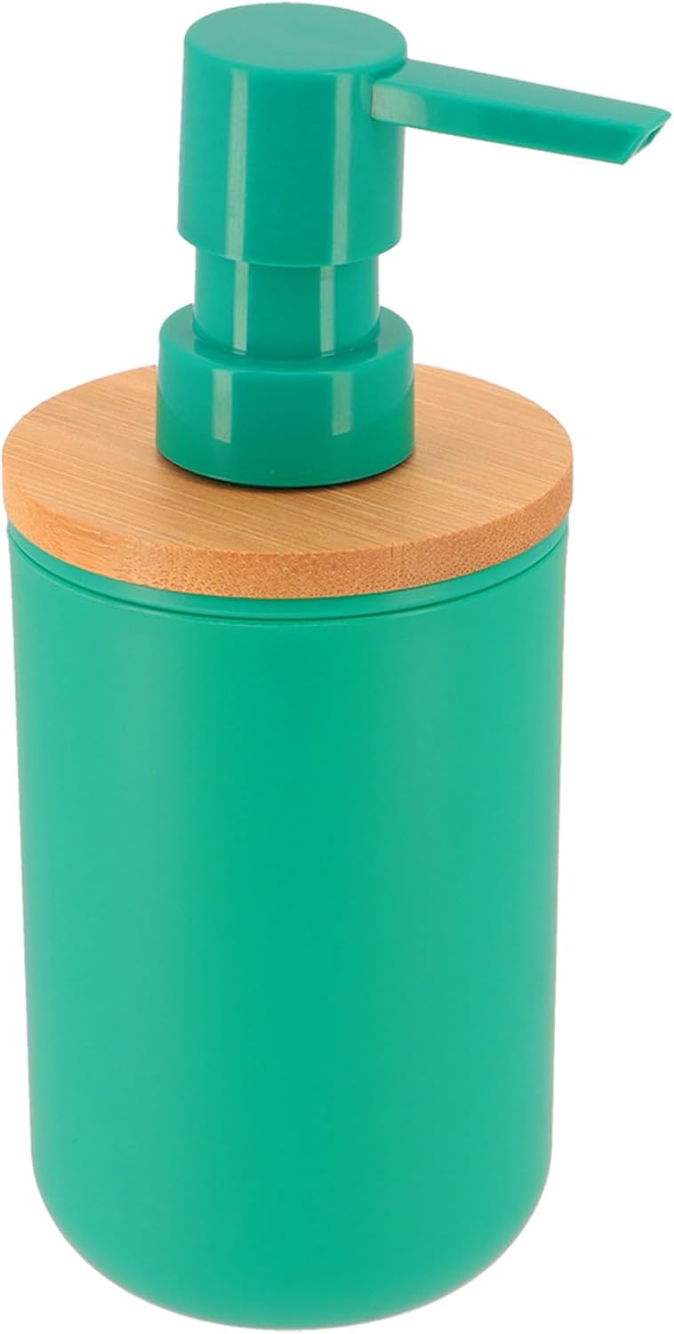 EVIDECO Green Dispenser with Bamboo Top 10 Fl Oz - Kitchen Bathroom Countertops