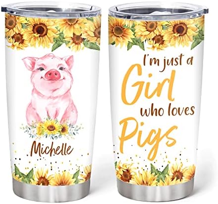 Personalized Stainless Steel Tumbler for Pig Lovers