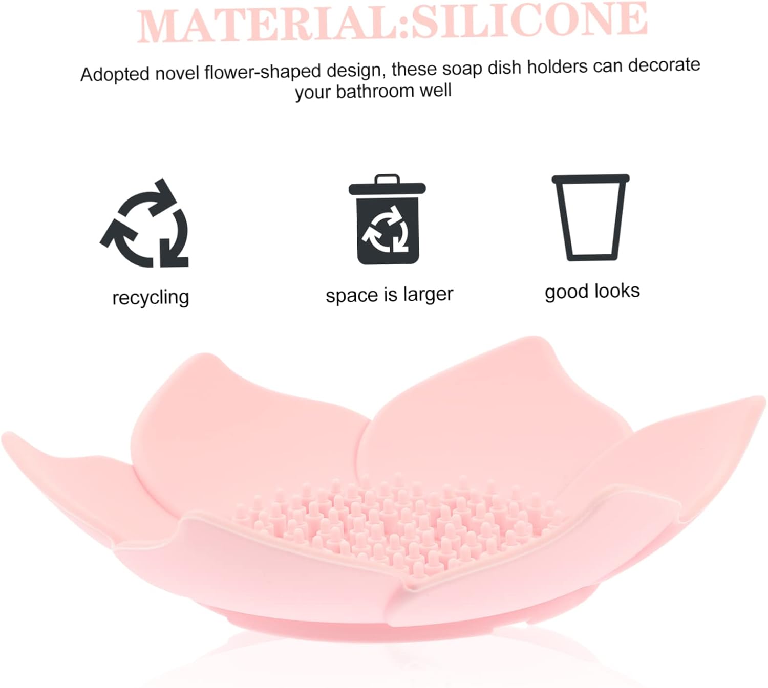 Elegant Floral Silicone Soap Dish