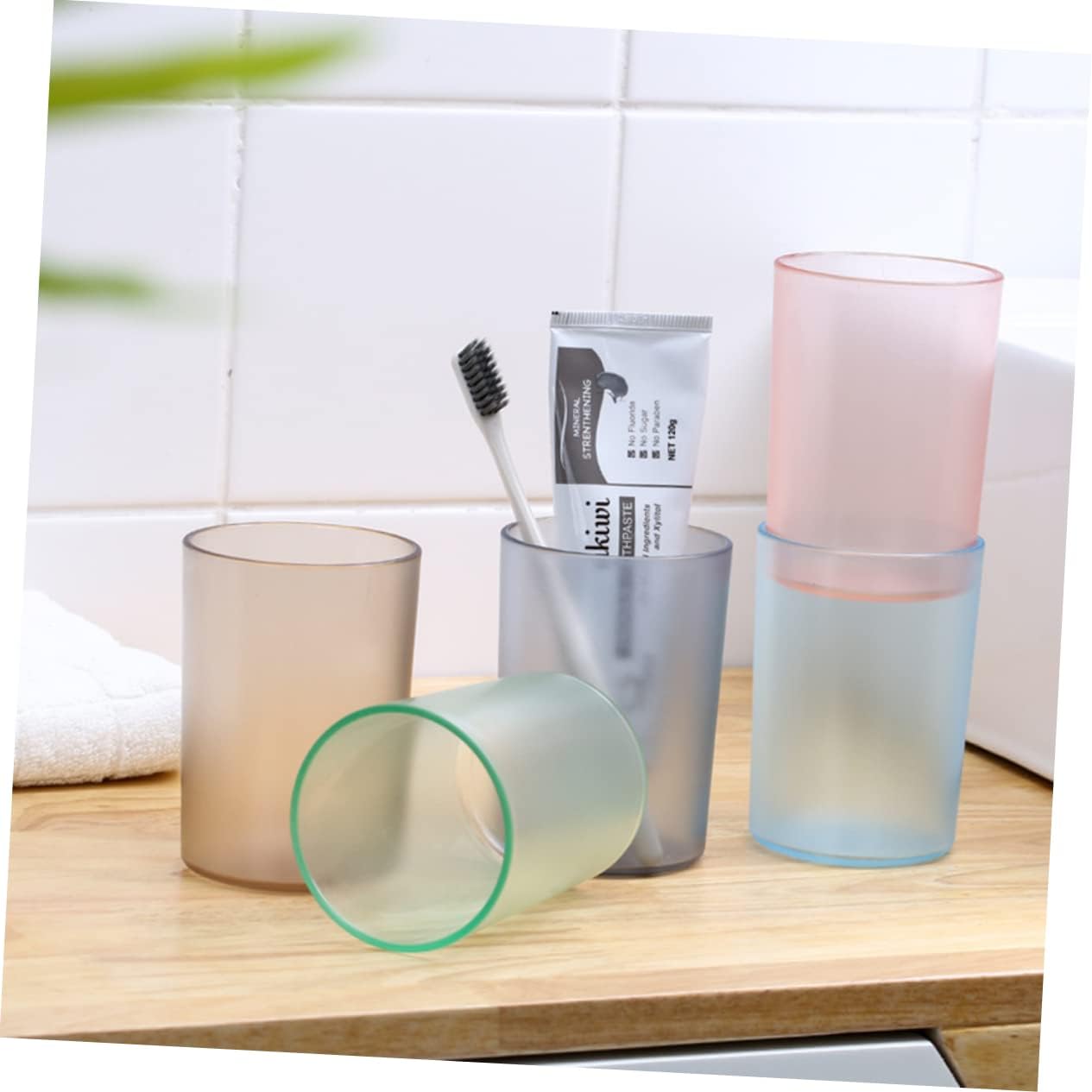 ABOOFAN - Small Plastic Toothbrush Holder for Boys and Girls