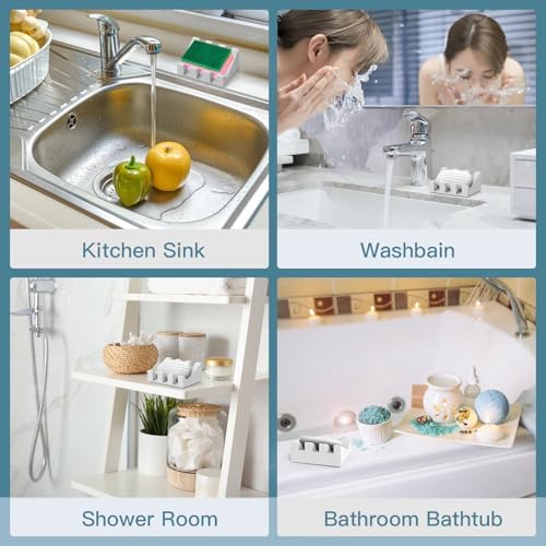 Suction Cup Soap Holder Silicone DRIP-FREE BATHROOM KITCHEN Accessory