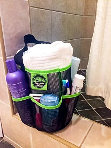 Camco Shower Caddy Black Green Mesh 1