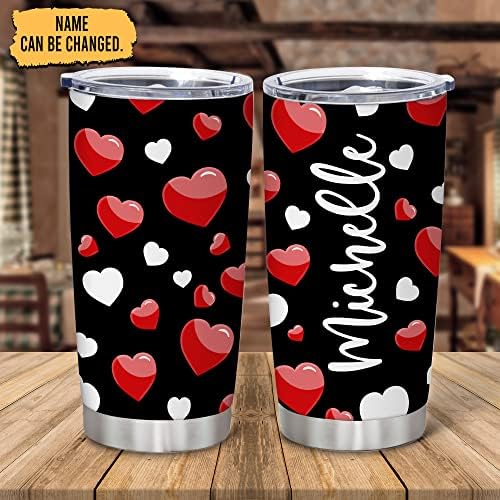 Hyturtle Custom Heart Tumbler Perfect Gift for Her Valentines Day