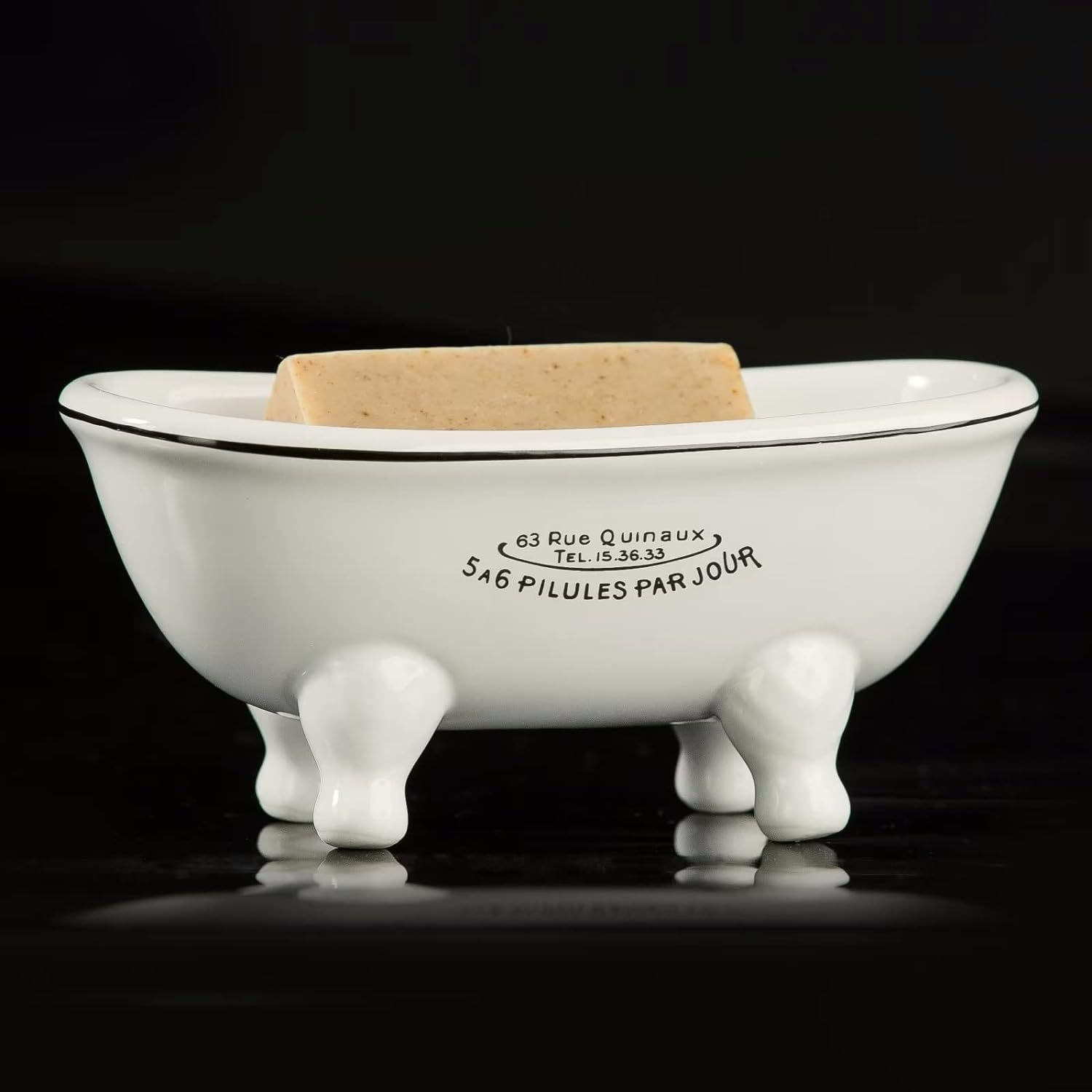 DodococaErgonomic Ceramic Soap Dish Durable Bathroom Organizer for multi Use