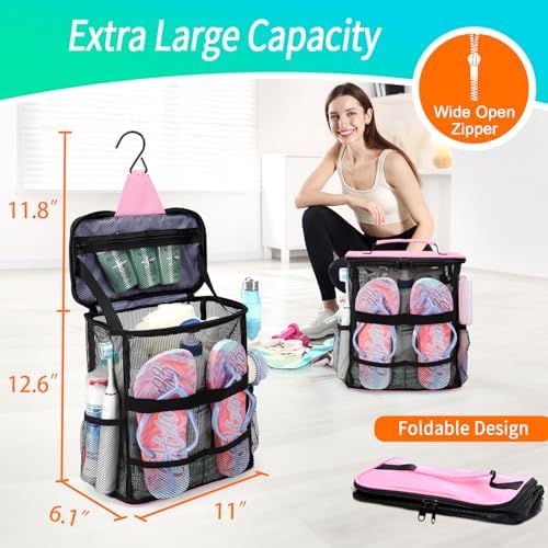 Effortless Mesh Shower Caddy for Girls