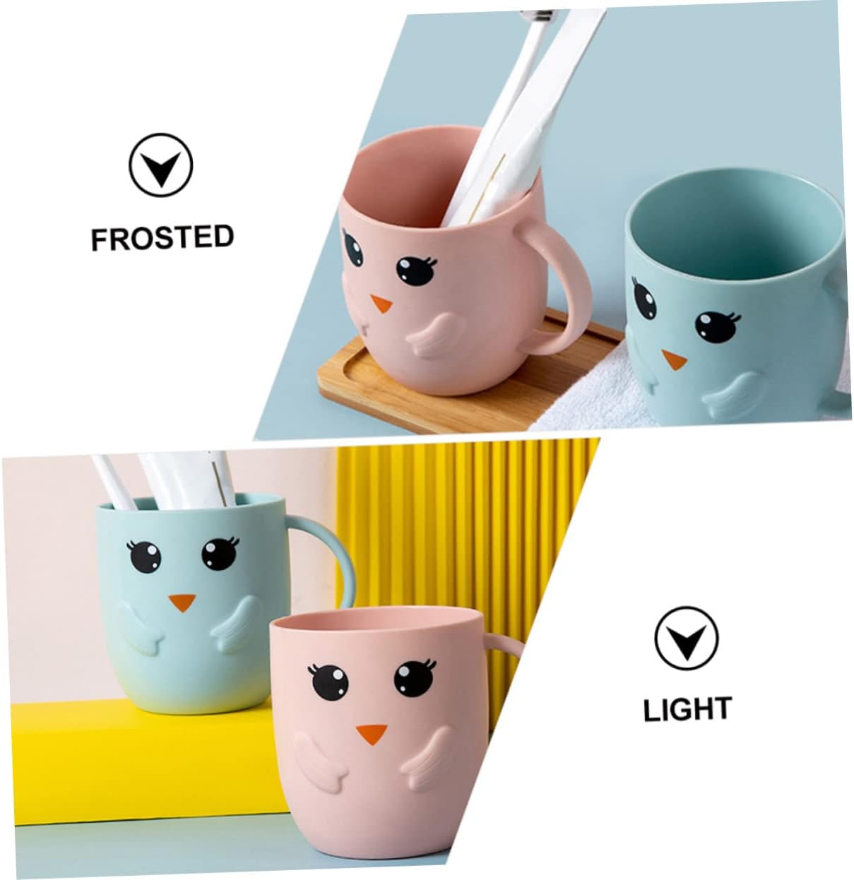 4 Pcs Set of Child-Friendly Reusable Plastic Tumblers