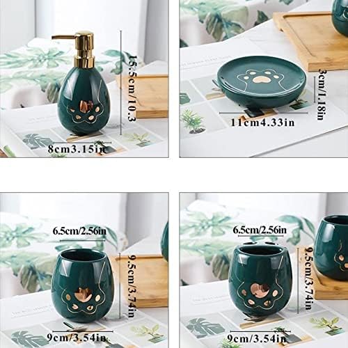 Moisture 6-Piece Ceramic Bathroom Soap Dispenser Set