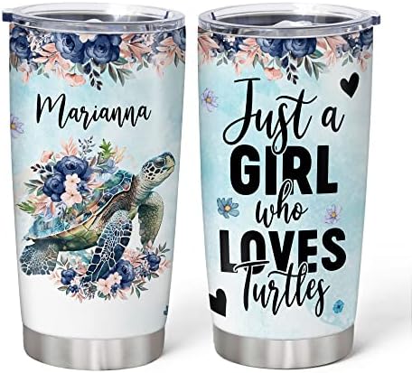 Personalized Stainless Steel Tumbler - Seashell Art Design for Tea Coffee