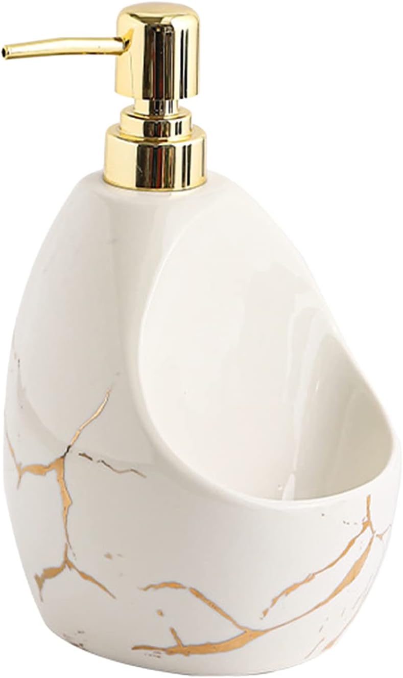 Duiaynke Magnetic Countertop Soap Dish Dispenser with Sponge Organizer