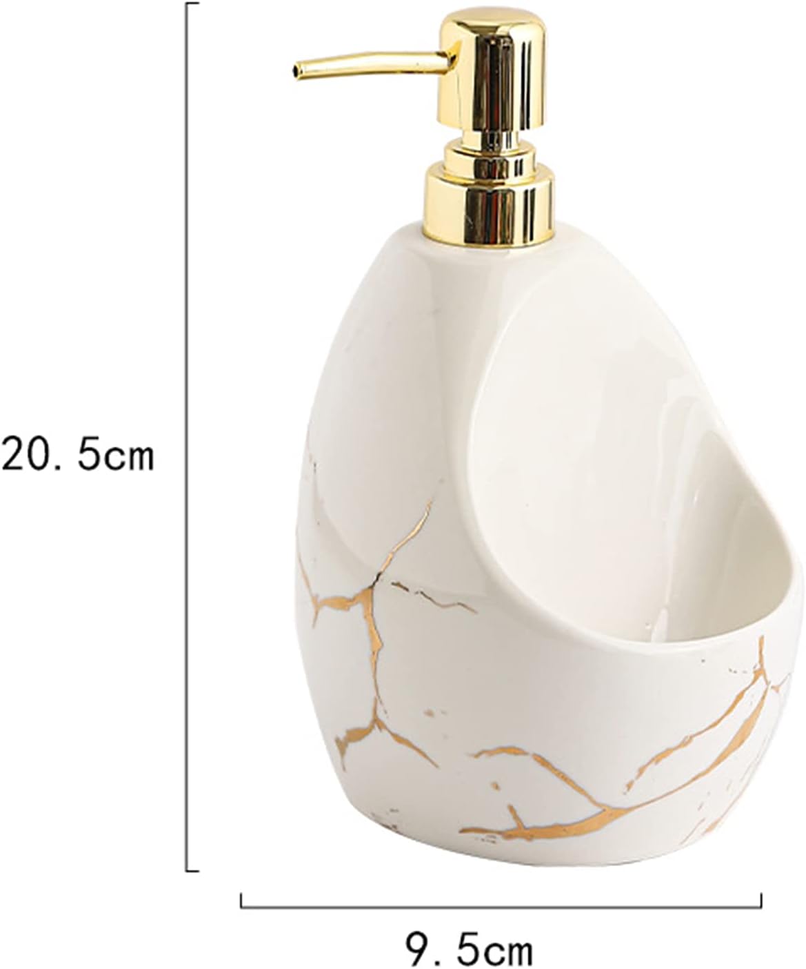 Duiaynke Magnetic Countertop Soap Dish Dispenser with Sponge Organizer