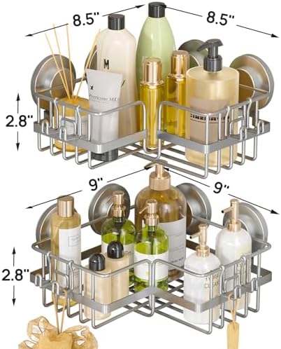 Strongly Adaptable Corner Shower Caddies
