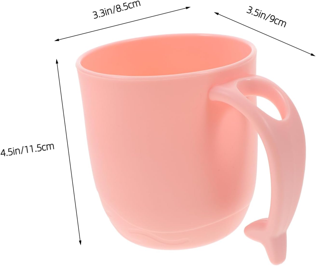 Two-Piece Dolphin Tail Handle Toothbrush Storage Cups