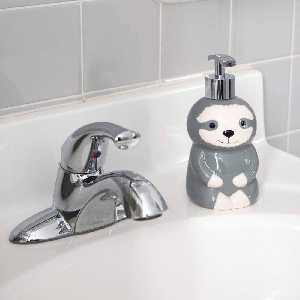 Isaac Jacobs Ceramic Sloth Soap Dispenser 12 Oz