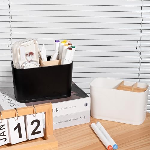 4-slot bamboo toothbrush holder
