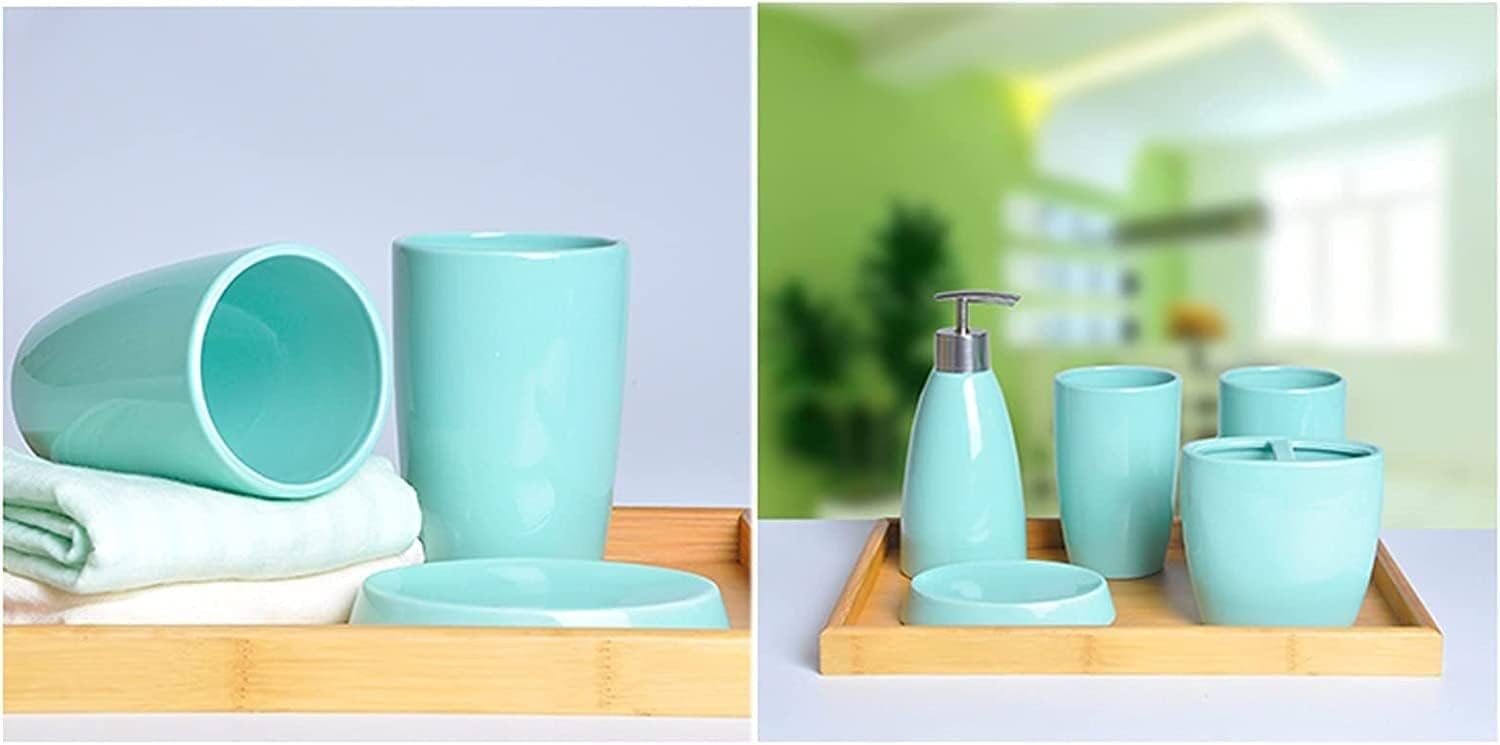 NTIYOU Countertop 4-Piece Soap Dispensers Set Green