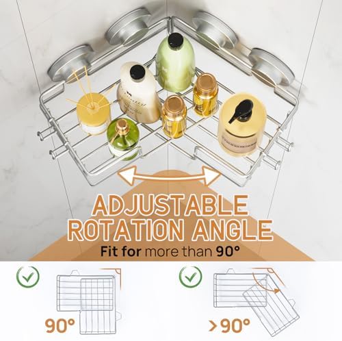 Strongly Adaptable Corner Shower Caddies