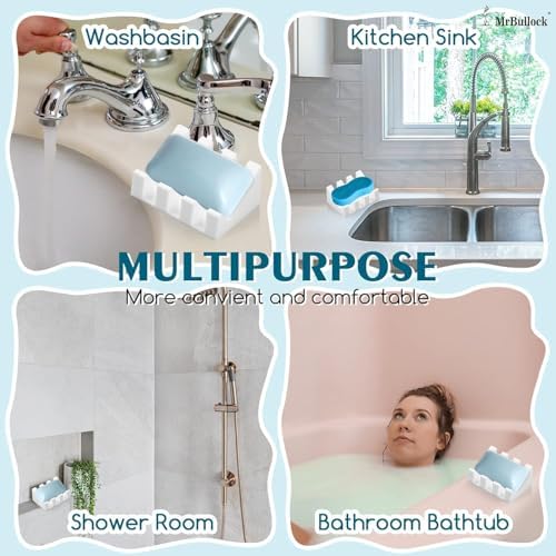 Premium Silicone Soap Dish for Self-Draining Bar Soaps