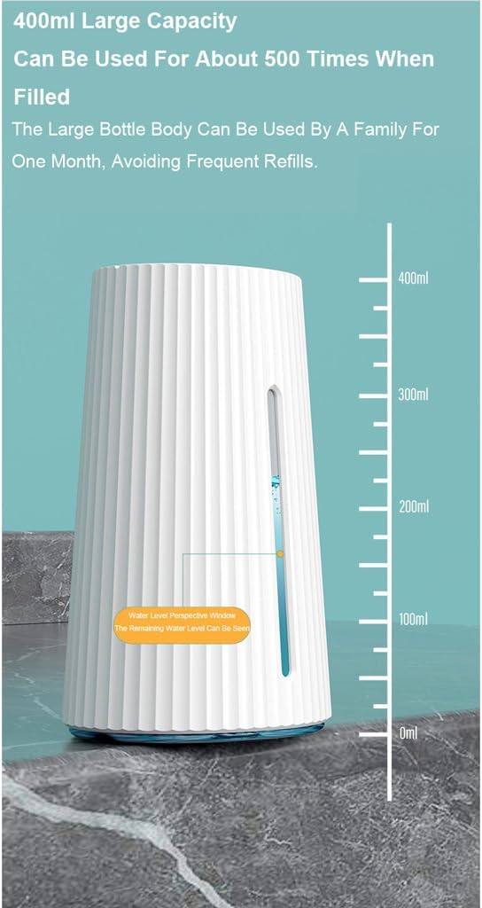 Liquid Automatic Foaming Soap Dispenser 400ml Touchless USB Rechargeable Wall Mount Commercial Use