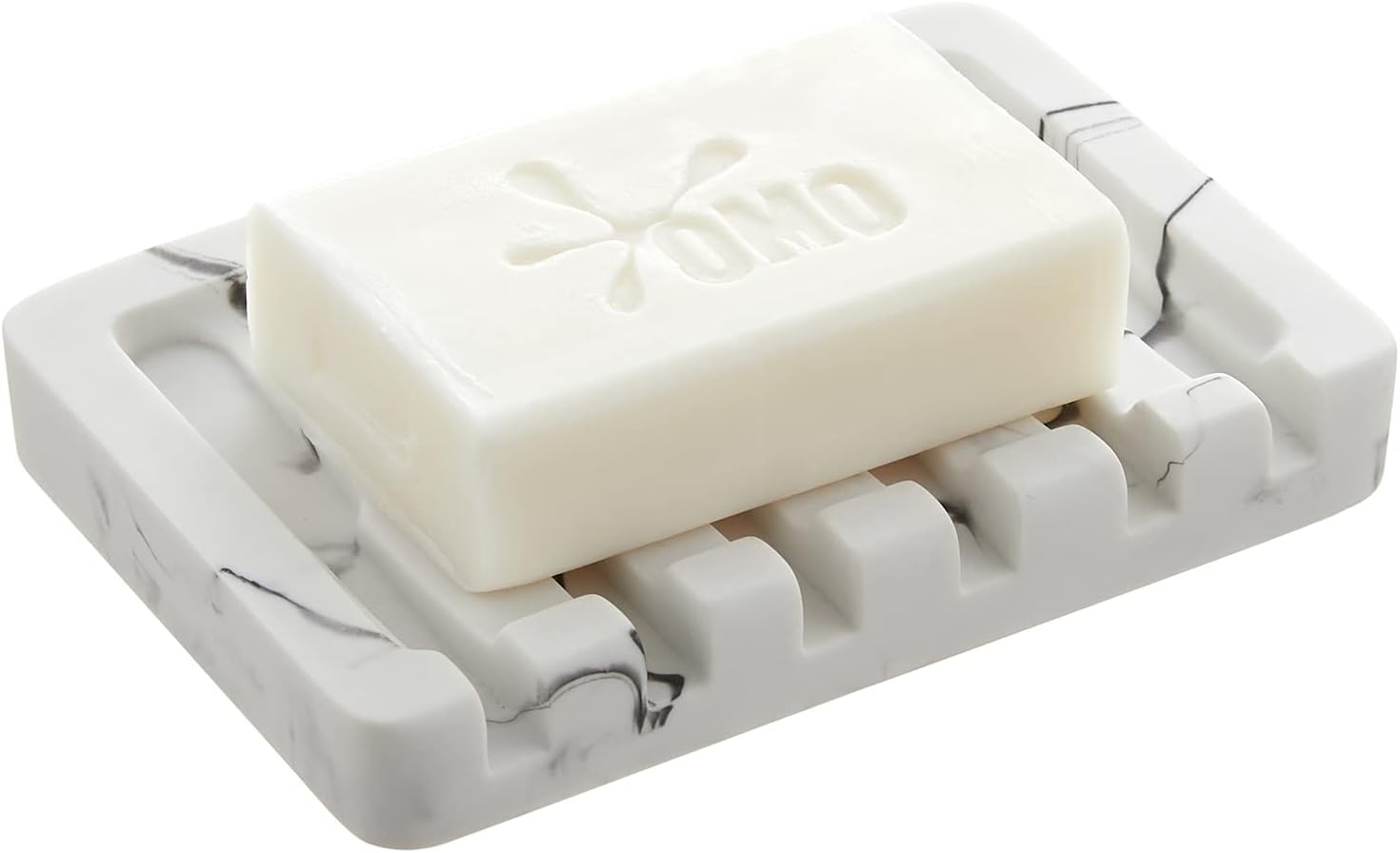 Marble soap dish holder for bathroom kitchen