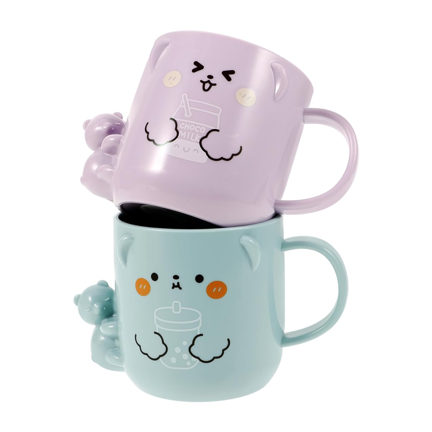 Adorable Cartoon Toothbrush Holders for Kids in 2-Pack