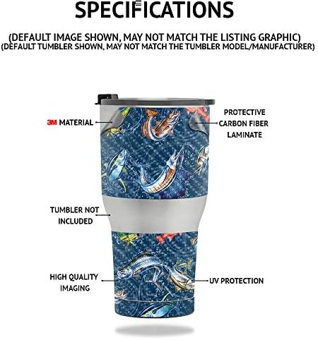 MightySkins Carbon Fiber Skin for Stanley Quencher H20 FlowState 40 Oz Tumbler