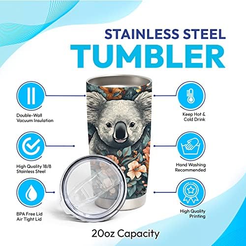 Hyturtle Personalized Koala Lover Stainless Steel Tumbler