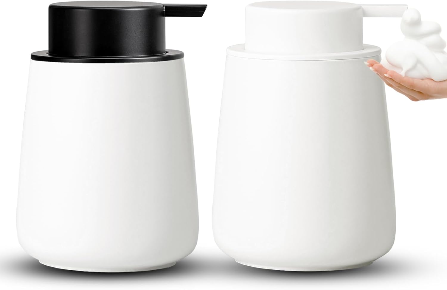 AZMOYAC Foaming Soap Dispenser 2 Pack Ceramic 1