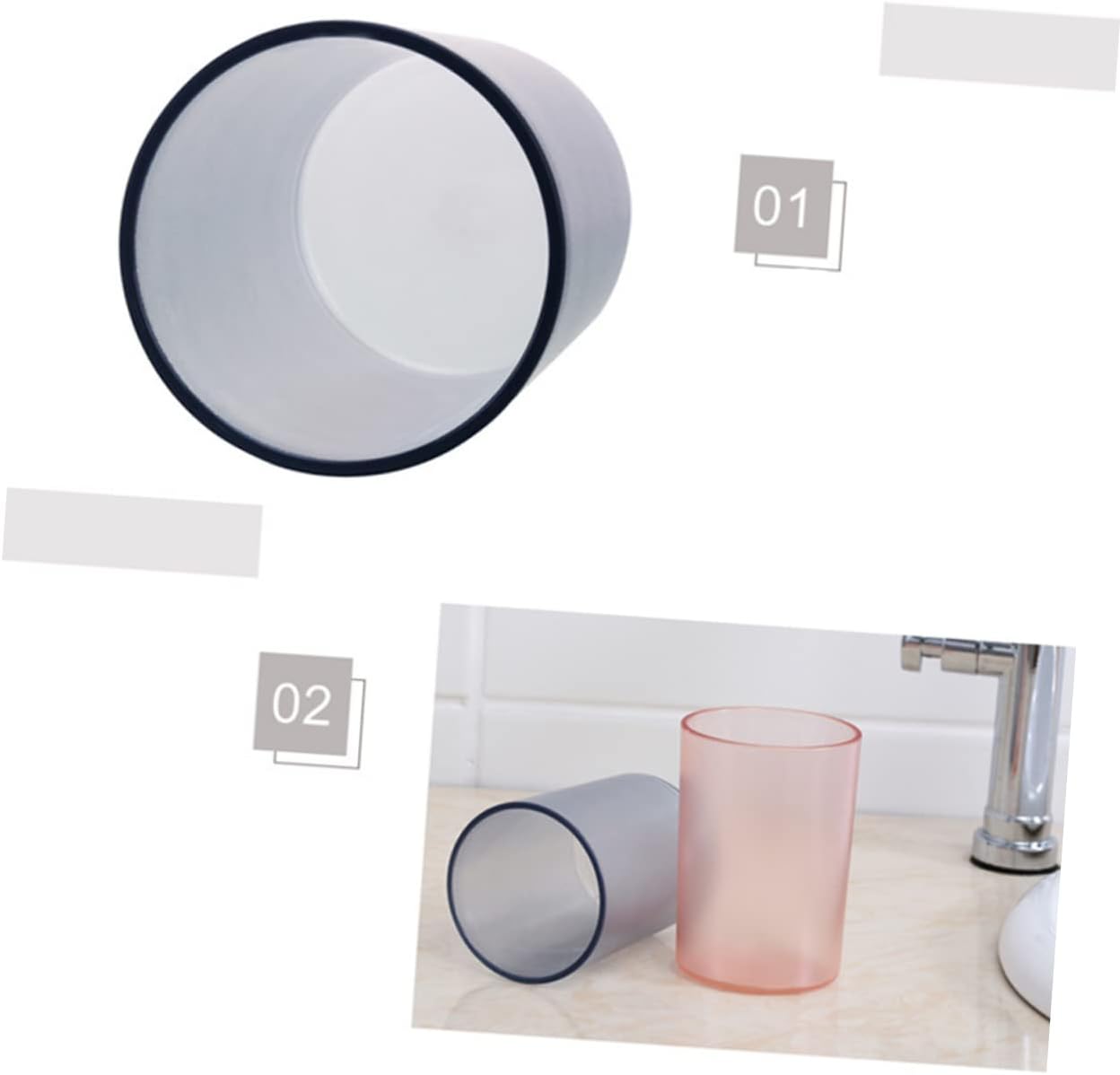 HOOTNEE Transparent Toothbrush Cup Gargle Mug