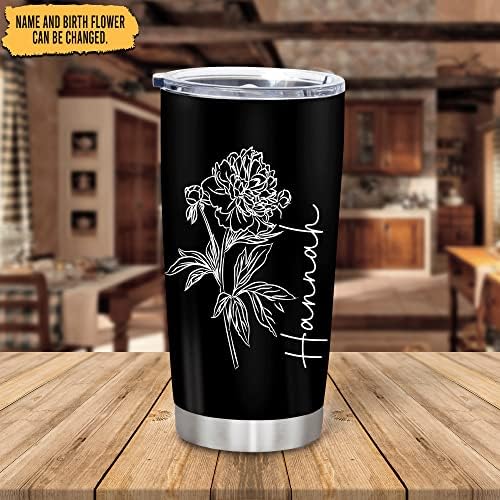 Personalized Stainless Steel Tumbler for Floral Lovers