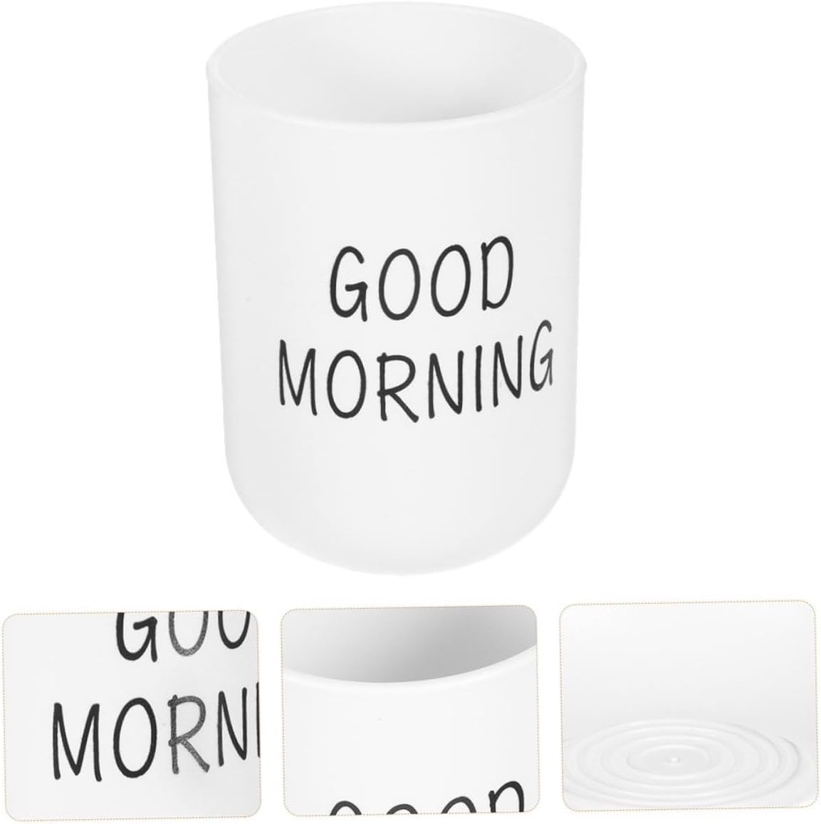 LABRIMP Bathroom Tumbler Cup for Toothbrush and Makeup Brush Organizer White