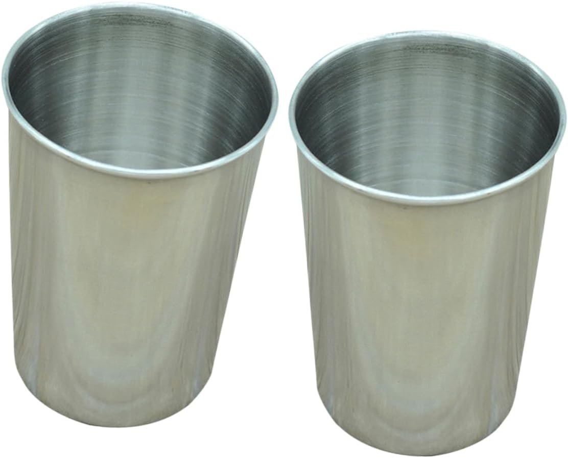 2-Pack Small Stainless Steel Tumbler Cups for Toothbrush Water