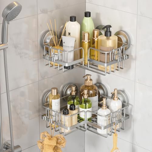 Strongly Adaptable Corner Shower Caddies