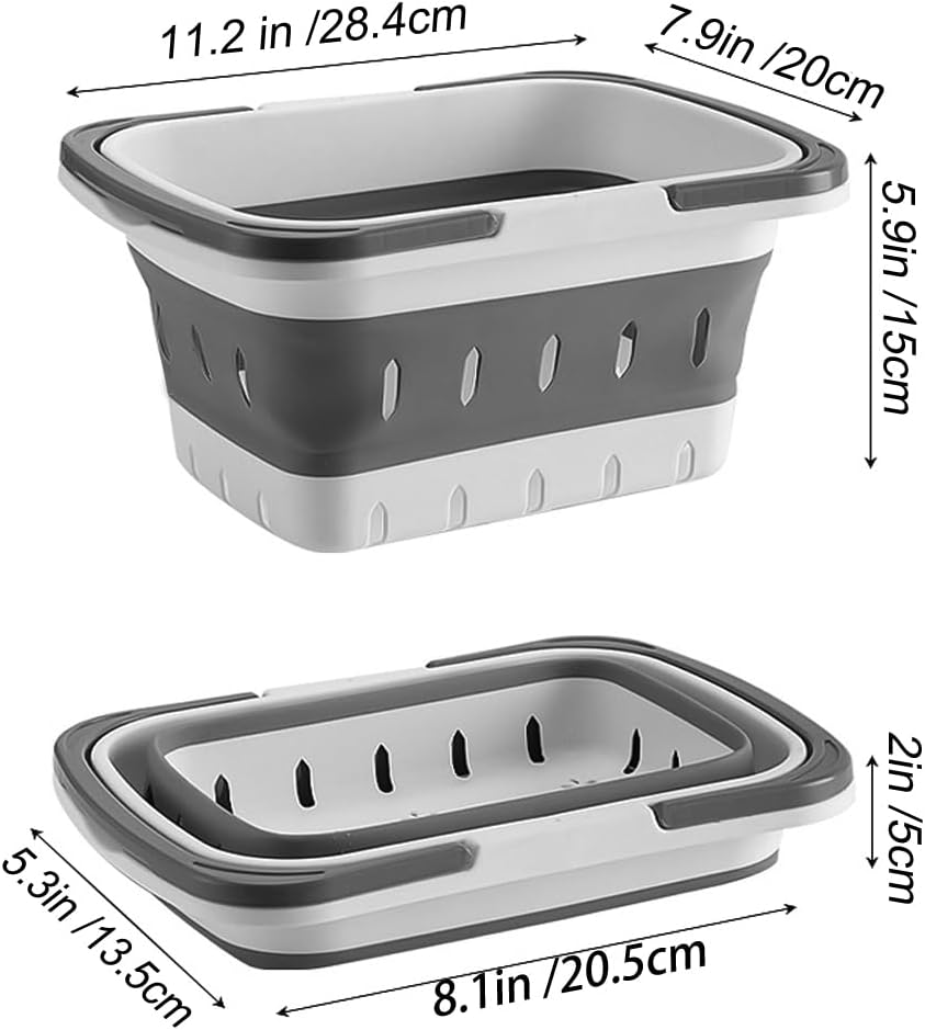 MINDFARGE Portable Folding Plastic Bath Caddy with Handle Blue