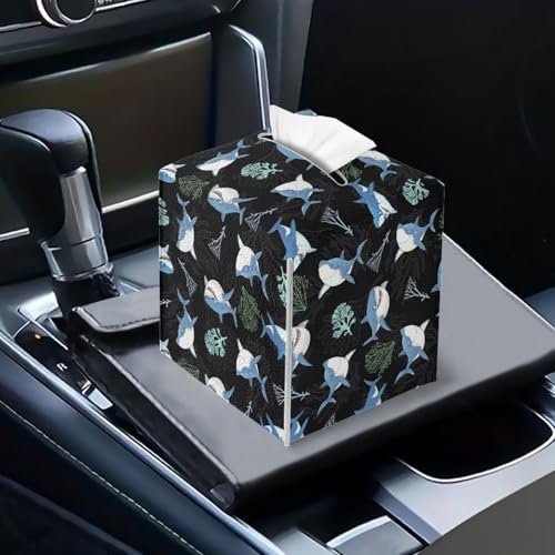 Sturdy PU Leather Tissue Box Cover for WomenGirls - Easy to Use Durable