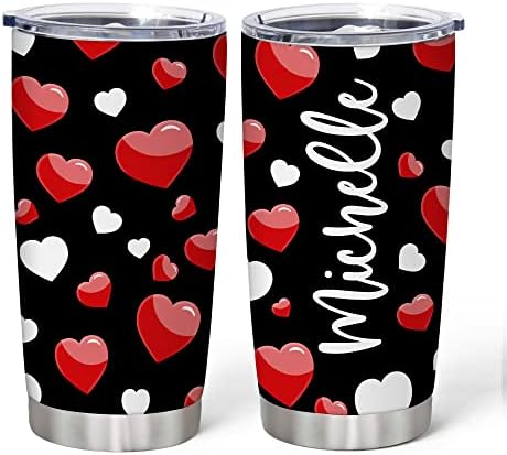 Hyturtle Custom Heart Tumbler Perfect Gift for Her Valentines Day