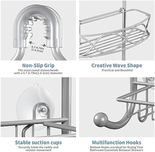 High-End Waterproof 3 Tier Shower Caddy for Home Kitchen